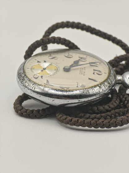 Vintage Seiko Precision Pocket Watch 15 Jewels Mechanical NTT Commemorative Japan - 344