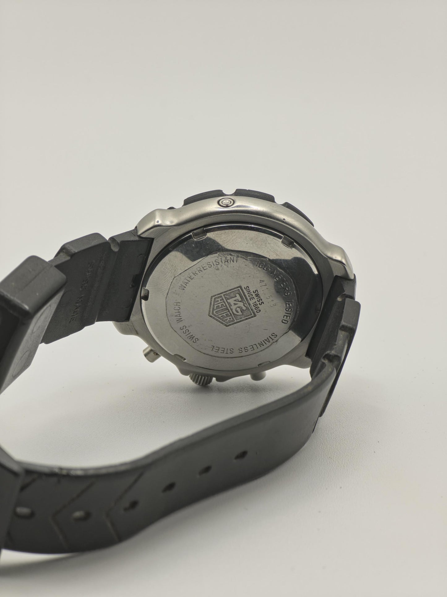 Vintage TAG Heuer Professional Chronograph Men's / Unisex Watch Black Dial Quartz - 345