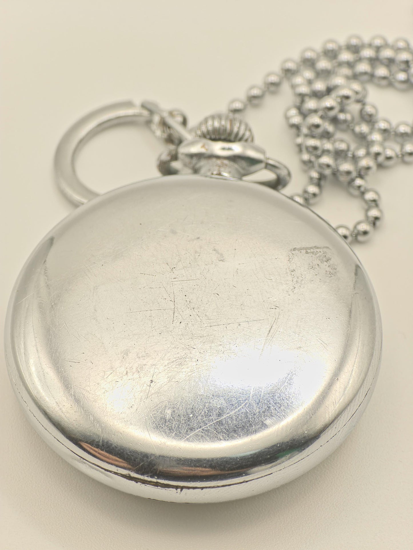 Vintage Seikosha Precision Pocket Watch Mechanical Open Face Japan Antique Timepiece Chain Included - 347
