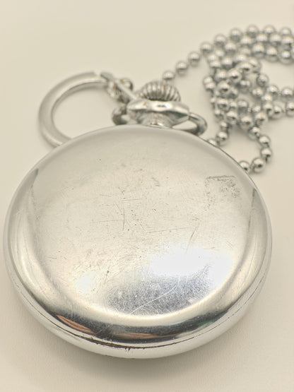 Vintage Seikosha Precision Pocket Watch Mechanical Open Face Japan Antique Timepiece Chain Included - 347
