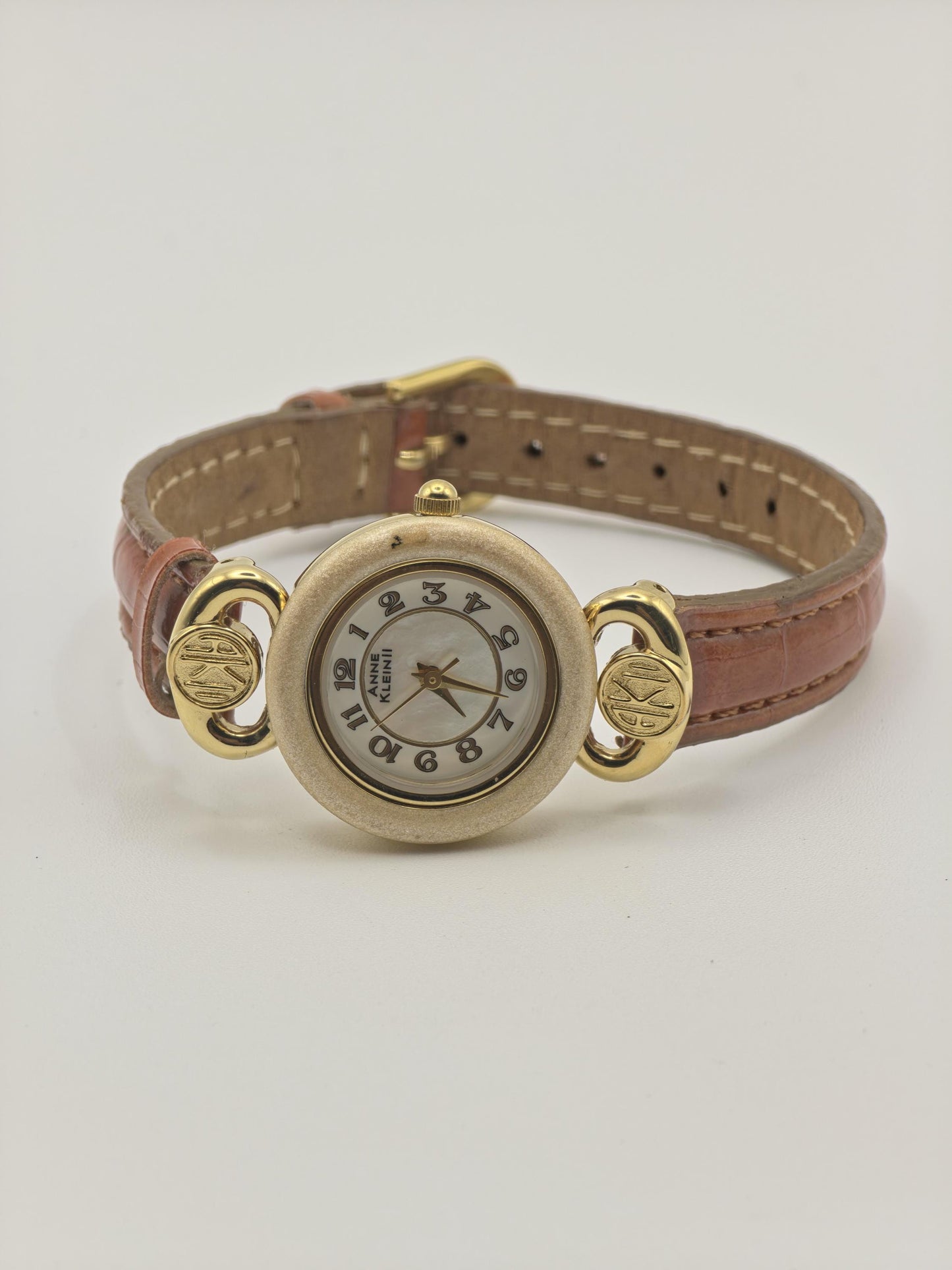 Vintage Anne Klein II Women's Watch Interchangeable Set Quartz Boxed 7 Bezels Extra Strap - 335