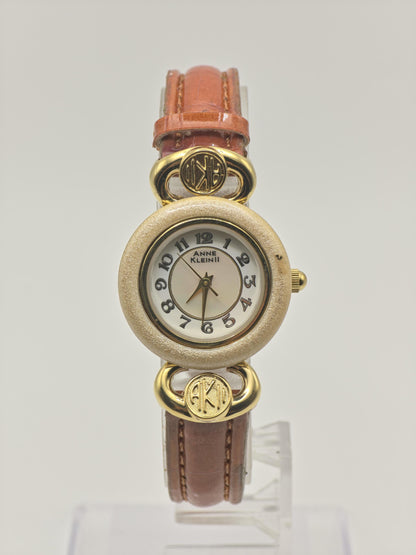 Vintage Anne Klein II Women's Watch Interchangeable Set Quartz Boxed 7 Bezels Extra Strap - 335