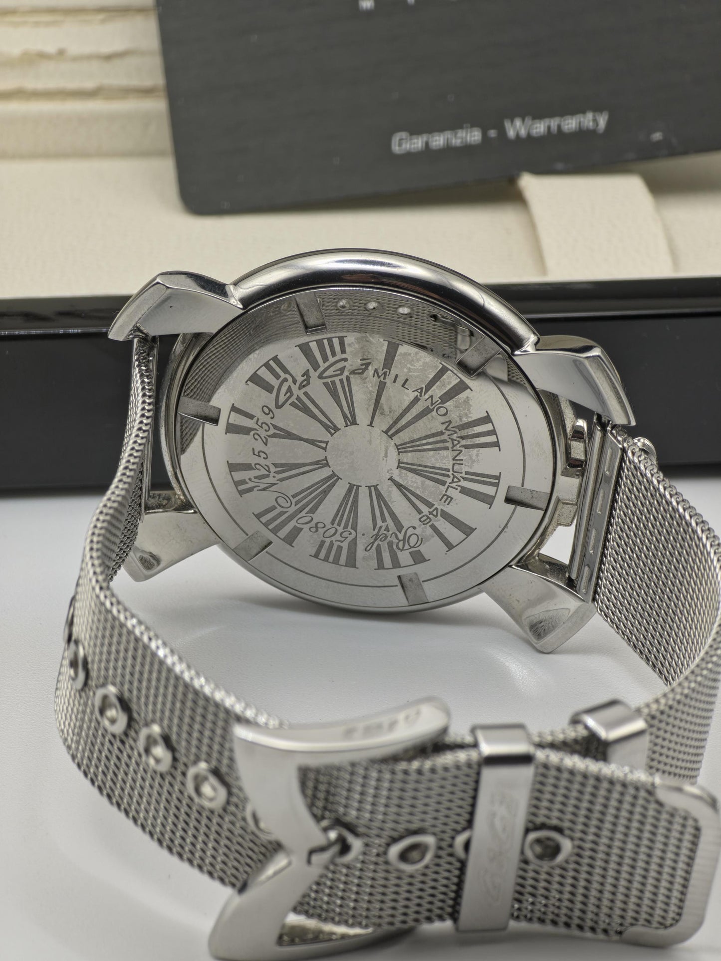 Vintage GaGa Milano Men's Watch Manuale Slim Quartz Box Papers Booklet - 336