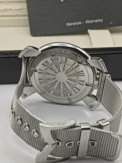 Vintage GaGa Milano Men's Watch Manuale Slim Quartz Box Papers Booklet - 336