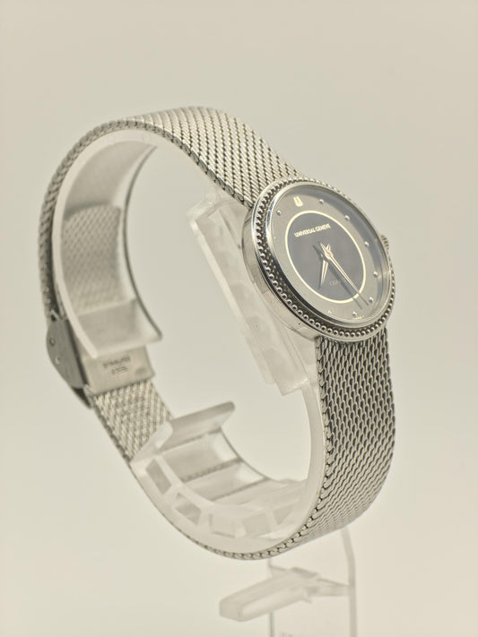 Vintage Universal Genève Women's / Unisex Watch Swiss Quartz Mesh Bracelet Silver Dial - 339