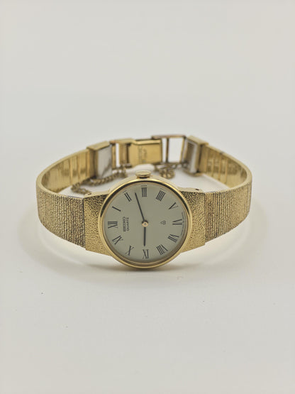Vintage Seiko Women's Quartz Gold Tone Roman Dial Bracelet Watch Japan Made - 341