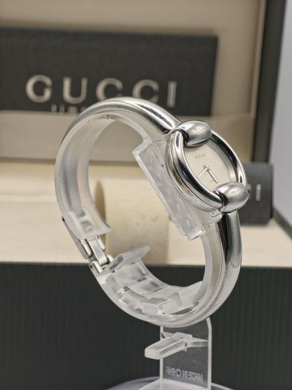 Vintage Gucci Women's Bangle Watch Swiss Quartz Original Box Warranty Card - 353