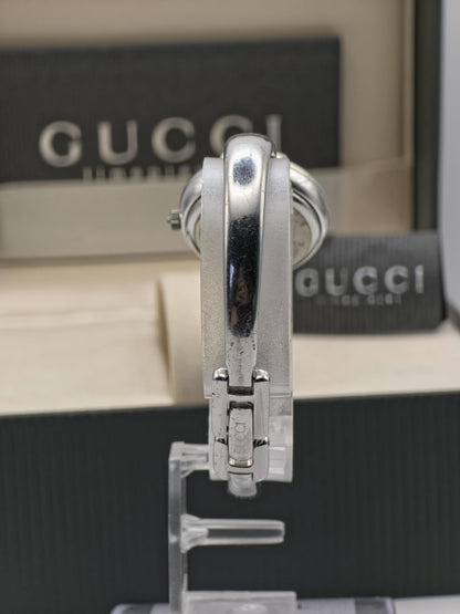Vintage Gucci Women's Bangle Watch Swiss Quartz Original Box Warranty Card - 353