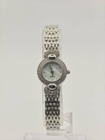 Vintage Yukiko Kimijima Diamond Women's Quartz Watch Mother of Pearl Dial Japan - 355