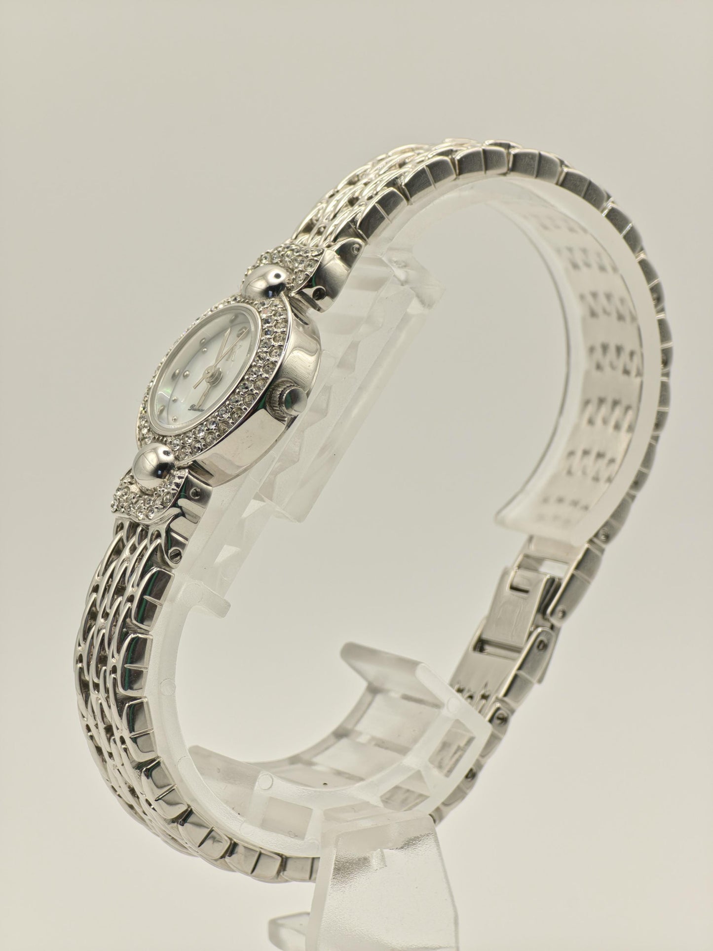 Vintage Yukiko Kimijima Diamond Women's Quartz Watch Mother of Pearl Dial Japan - 355