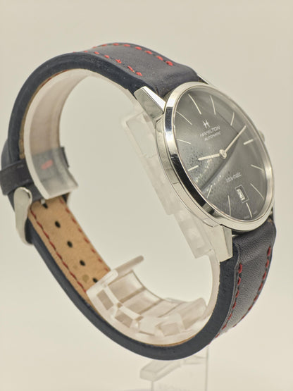 Hamilton Intra-Matic Automatic Men's Watch Black Dial Swiss Date Vintage Style - 360