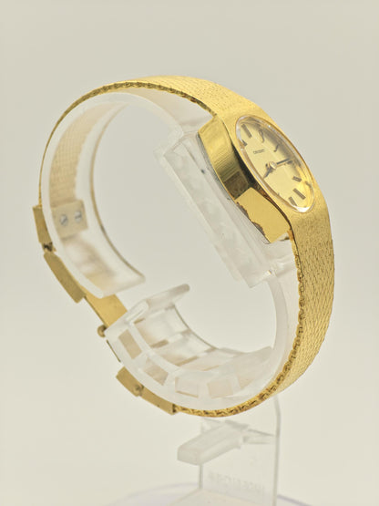 Vintage Orient Women's Watch Gold Tone Bracelet Champagne Dial Quartz Japan - 365