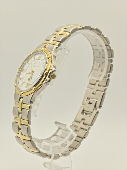 Vintage Beverly Hills Polo Club Quartz Men's Watch White Dial Two-Tone - 370