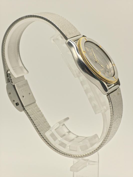 Vintage Seiko Chronos Quartz Men's / Unisex Watch Black Dial Textured - 372