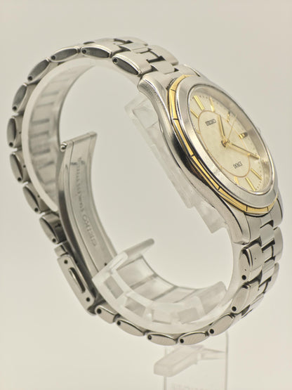 Vintage Seiko Dolce Quartz Men's Watch Silver Dial Stainless Steel Bracelet -373