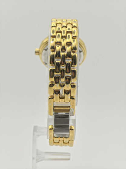 Vintage Elgin Quartz Women's Gold Tone Bracelet Watch Crystal Hour Markers- 378