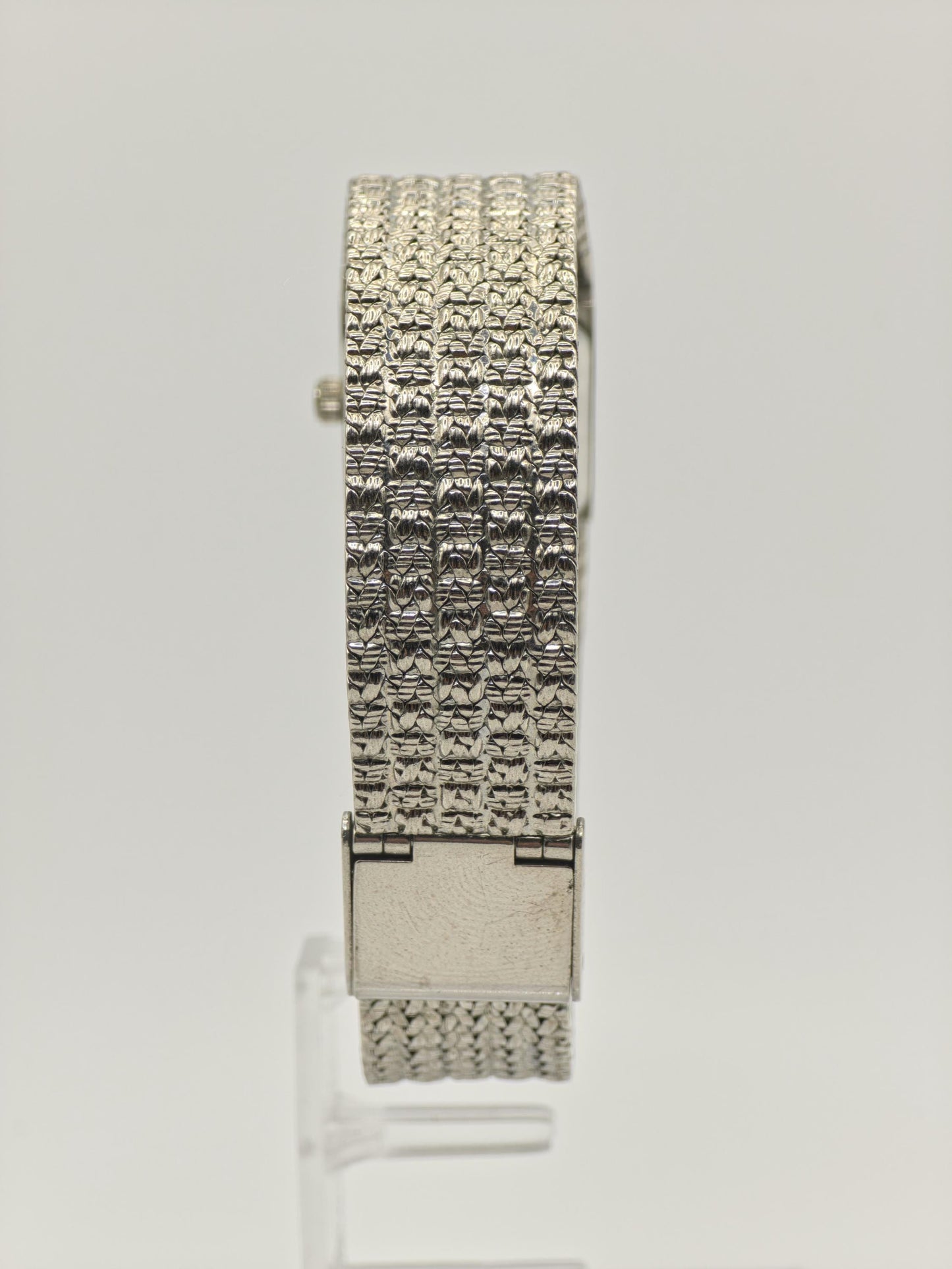 Vintage Rogatis Quartz Women's Bracelet Watch Black Dial Crystal Couple Set -381