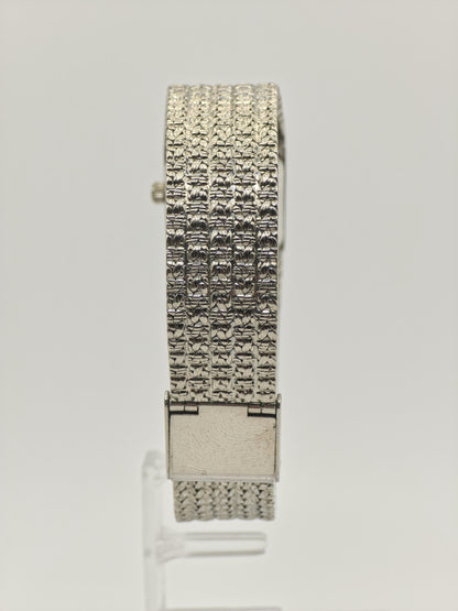 Vintage Rogatis Quartz Women's Bracelet Watch Black Dial Crystal Couple Set -381