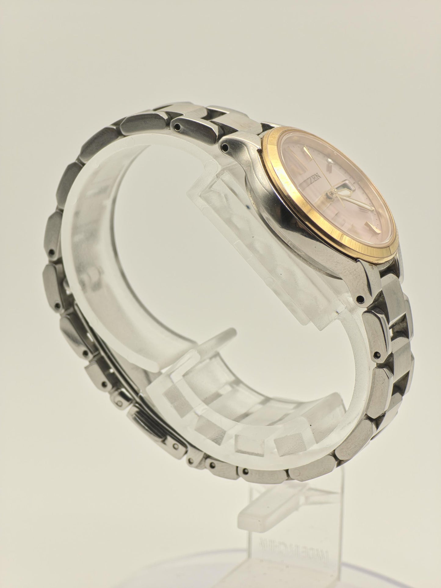 Vintage Citizen XC Women's Quartz Two-Tone Pink Dial Stainless Steel Watch - 382