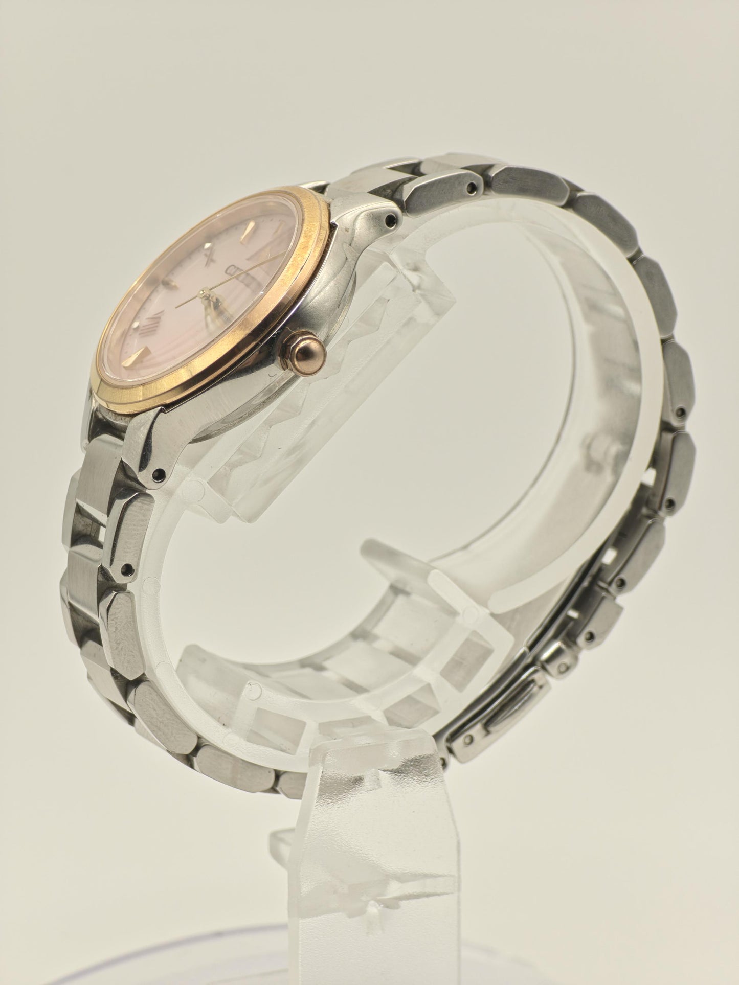 Vintage Citizen XC Women's Quartz Two-Tone Pink Dial Stainless Steel Watch - 382