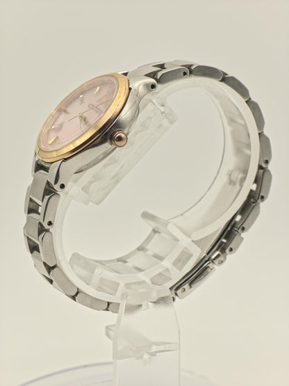Vintage Citizen XC Women's Quartz Two-Tone Pink Dial Stainless Steel Watch - 382