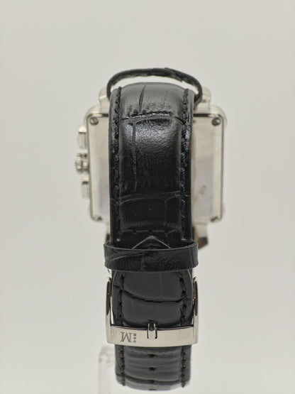 Vintage Hamilton Men's Chronograph Quartz Silver Dial Rectangular Swiss - 386