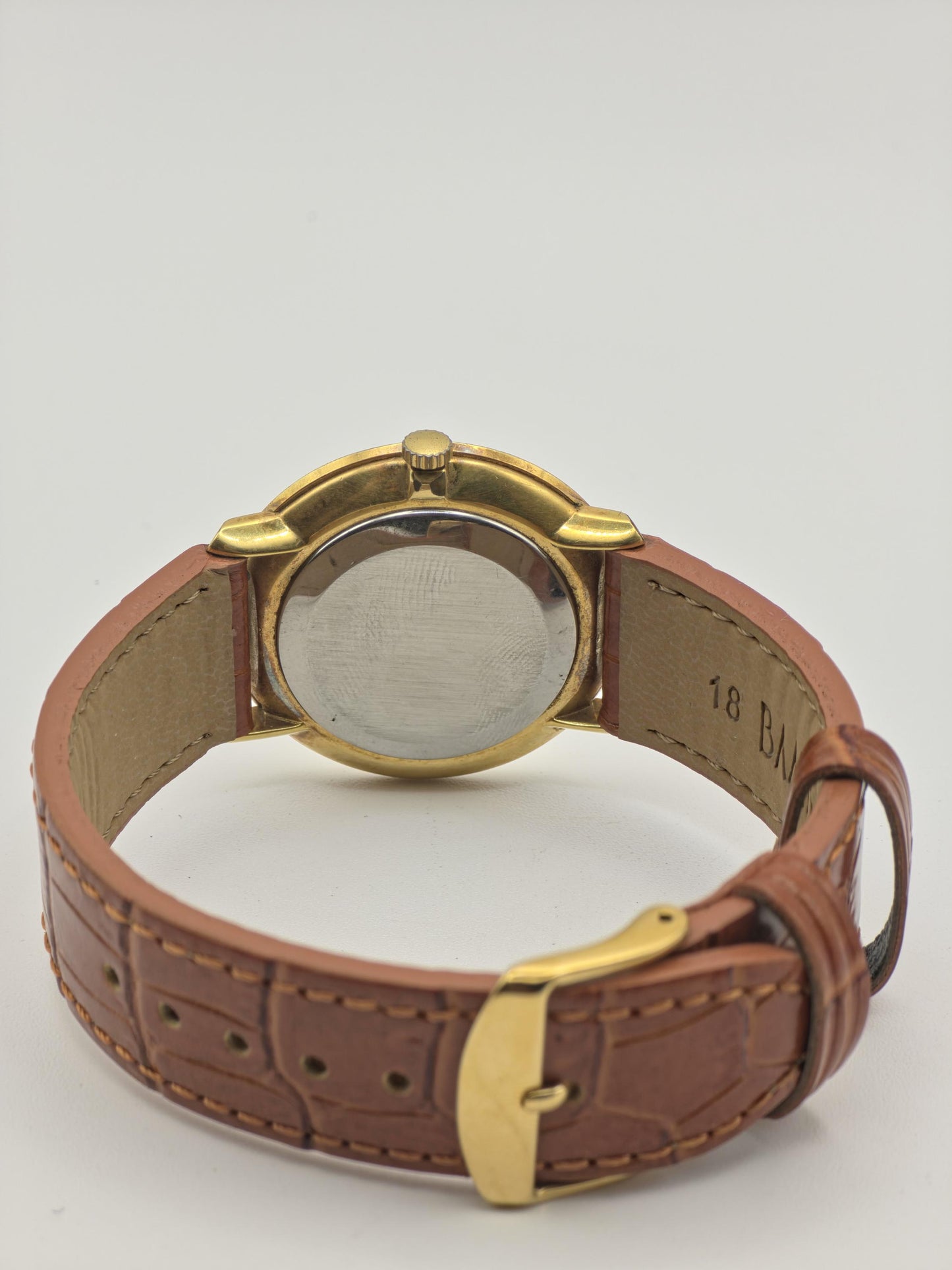 Vintage Omega De Ville Men's Manual Wind Dress Watch Gold Tone Silver Dial Swiss Made - 388