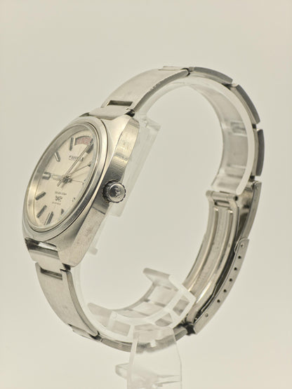 Vintage Citizen Seven Star V2 23 Jewels Automatic Silver Dial Men's Watch - 390