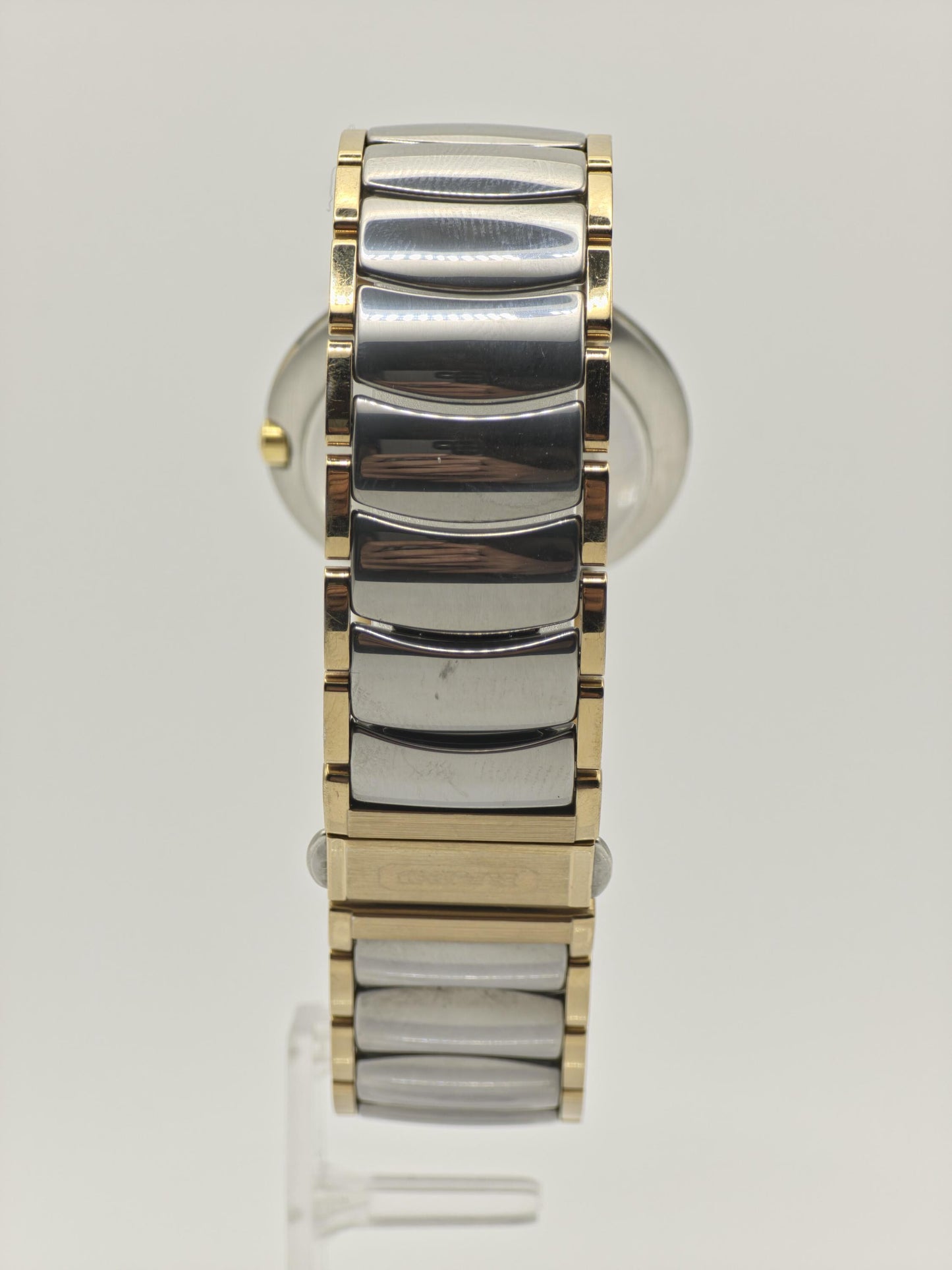 Vintage Rado DiaStar Quartz Black Dial Two-Tone Men's Dress Watch Date - 392