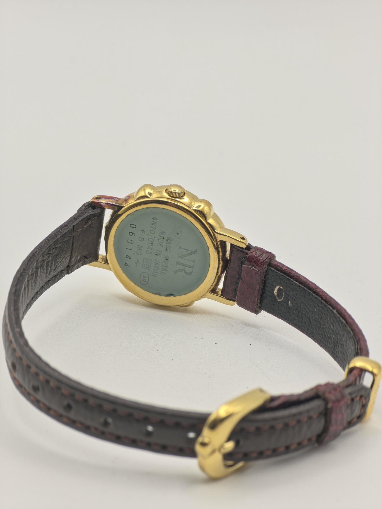 Vintage Nina Ricci Women's Quartz Gold Tone White Dial Crystal Dress Watch - 401