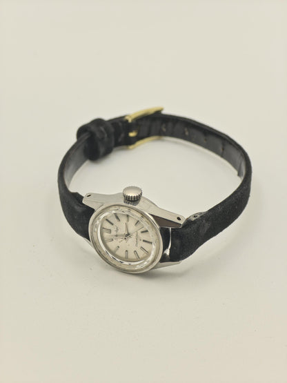 Vintage Seiko Angel Diashock 21 Jewels Hand-Winding Women's Watch Silver Dial - 402