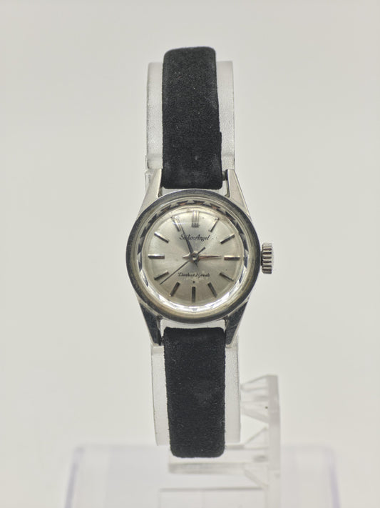 Vintage Seiko Angel Diashock 21 Jewels Hand-Winding Women's Watch Silver Dial - 402