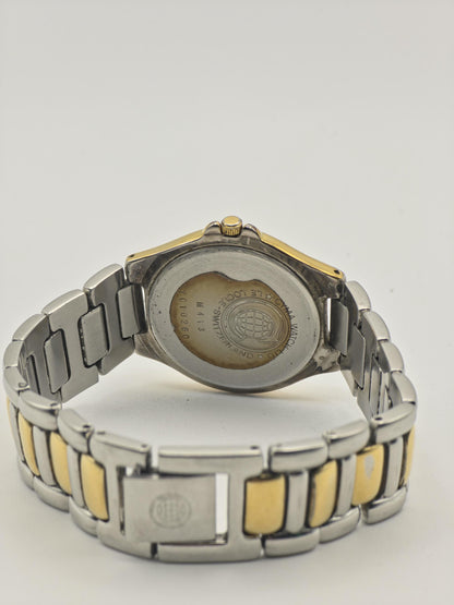 Vintage Cyma Sealord Men's/Unisex Quartz Two-Tone Blue Dial Swiss Watch - 413