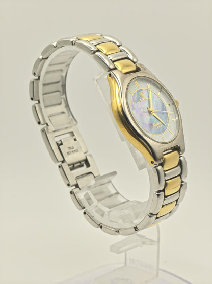 Vintage Cyma Sealord Men's/Unisex Quartz Two-Tone Blue Dial Swiss Watch - 413