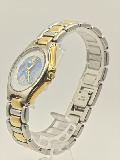 Vintage Cyma Sealord Men's/Unisex Quartz Two-Tone Blue Dial Swiss Watch - 413