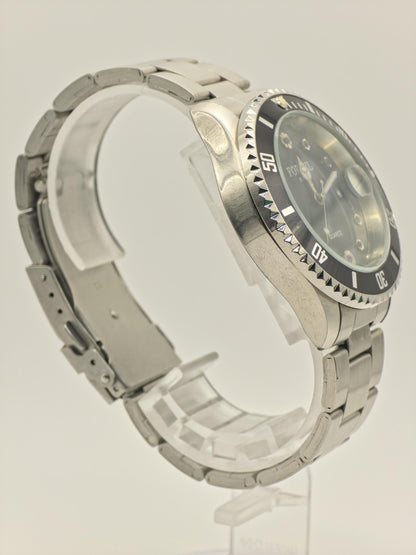 Vintage Forbel Men's Quartz Stainless Steel Diver Style Date Swiss Watch - 414