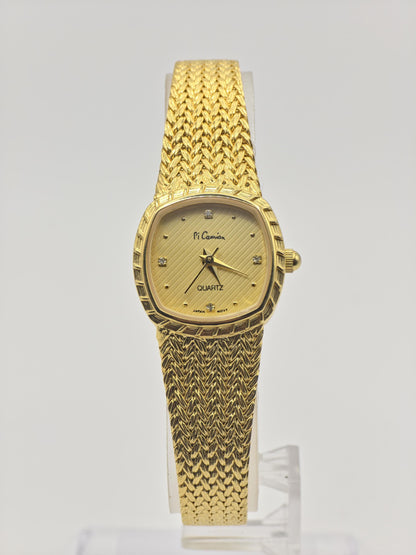 Vintage Pi Camian Women's Quartz Gold Tone Dress Watch - 417