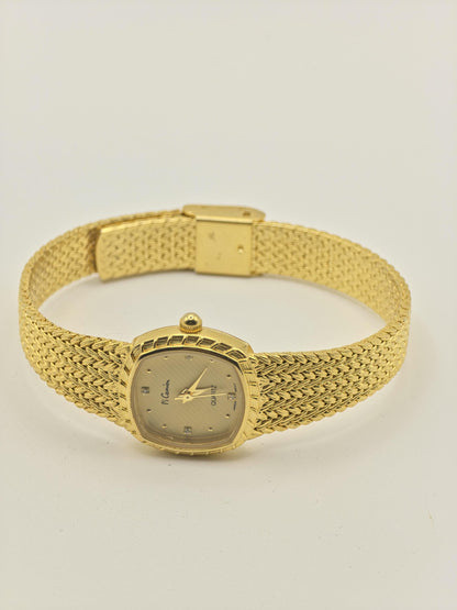 Vintage Pi Camian Women's Quartz Gold Tone Dress Watch - 417