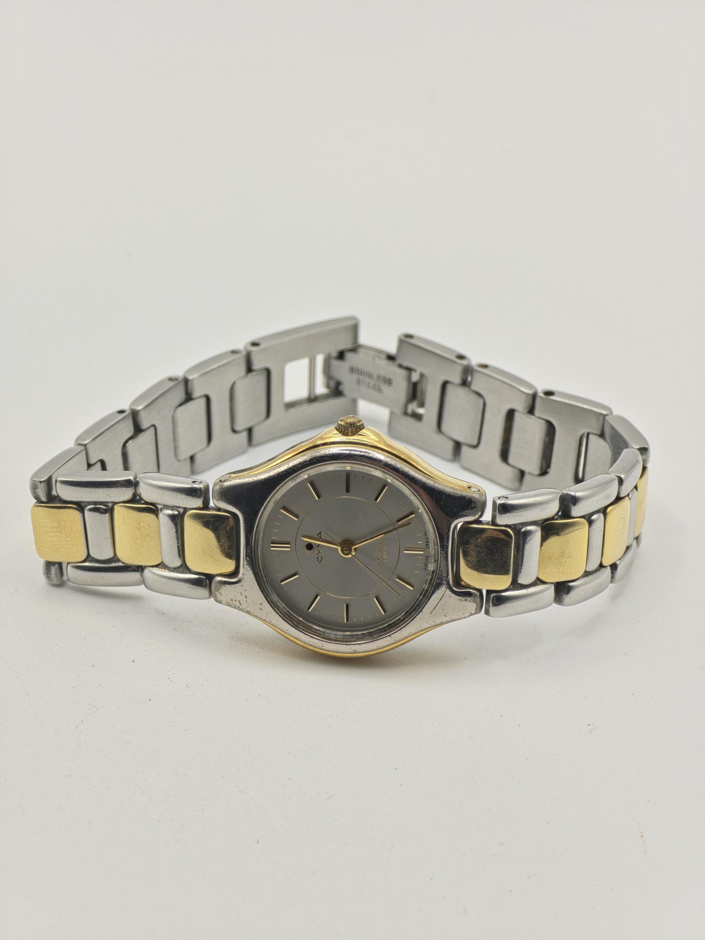 Vintage Cyma Sealord Women's Two-Tone Quartz Dress Watch - 418