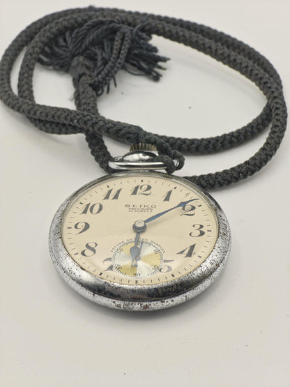 Vintage Seiko Precision 15 Jewels Manual Wind Pocket Watch JP Comp. Commemorative - 422