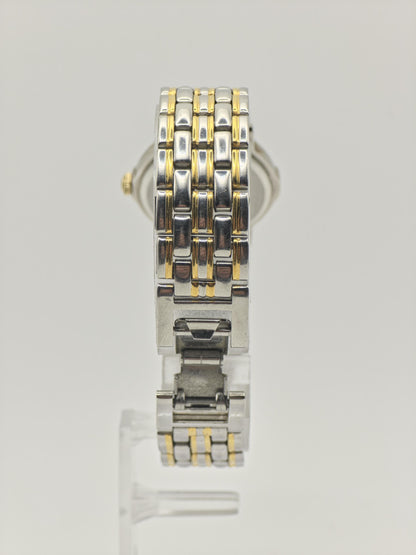 Vintage Seiko Lucent Women's Quartz Two-Tone Dress Watch White Dial Bracelet - 423