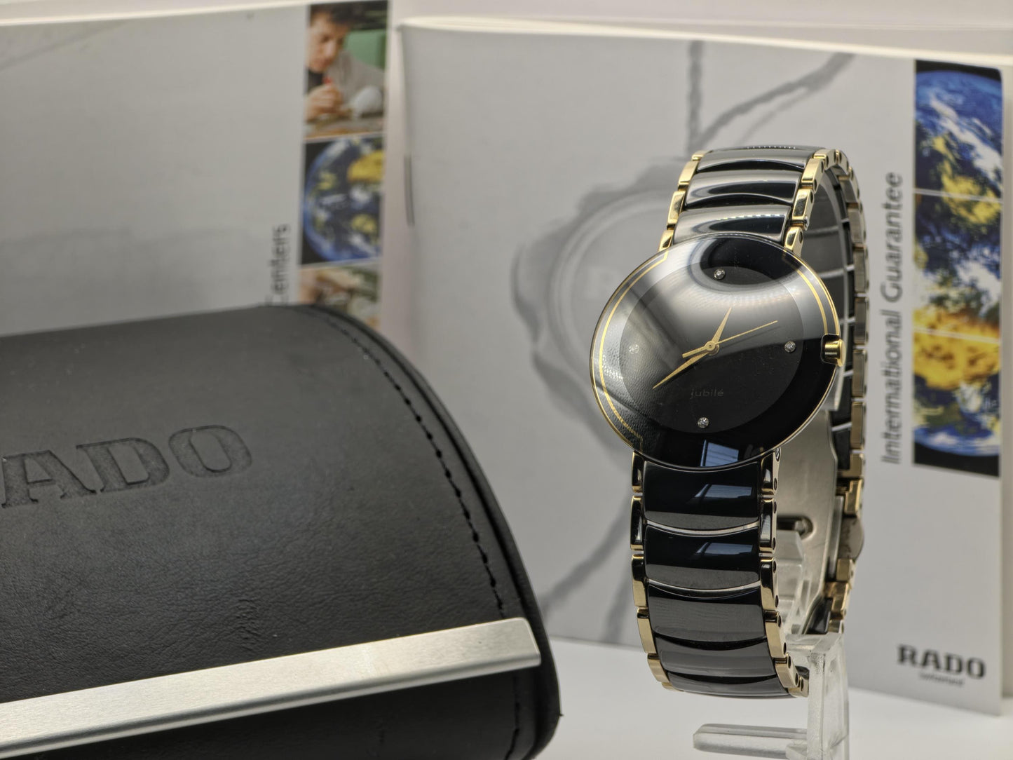 Rado Jubile Men's Watch High-Tech Ceramic Scratch Resistant Box Papers Swiss Quartz - 352