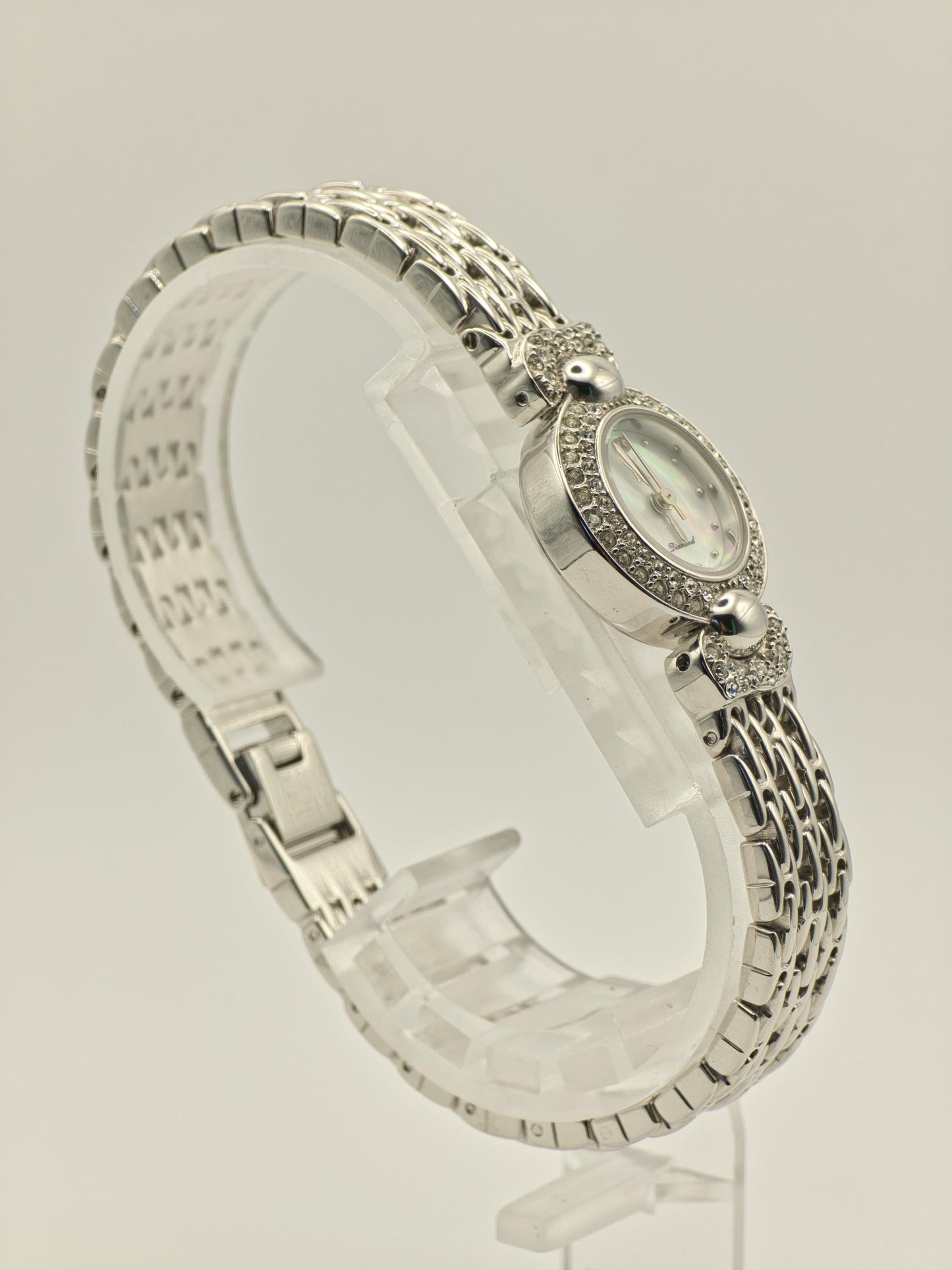 Vintage Yukiko Kimijima Diamond Women's Quartz Watch Mother of Pearl Dial Japan - 355