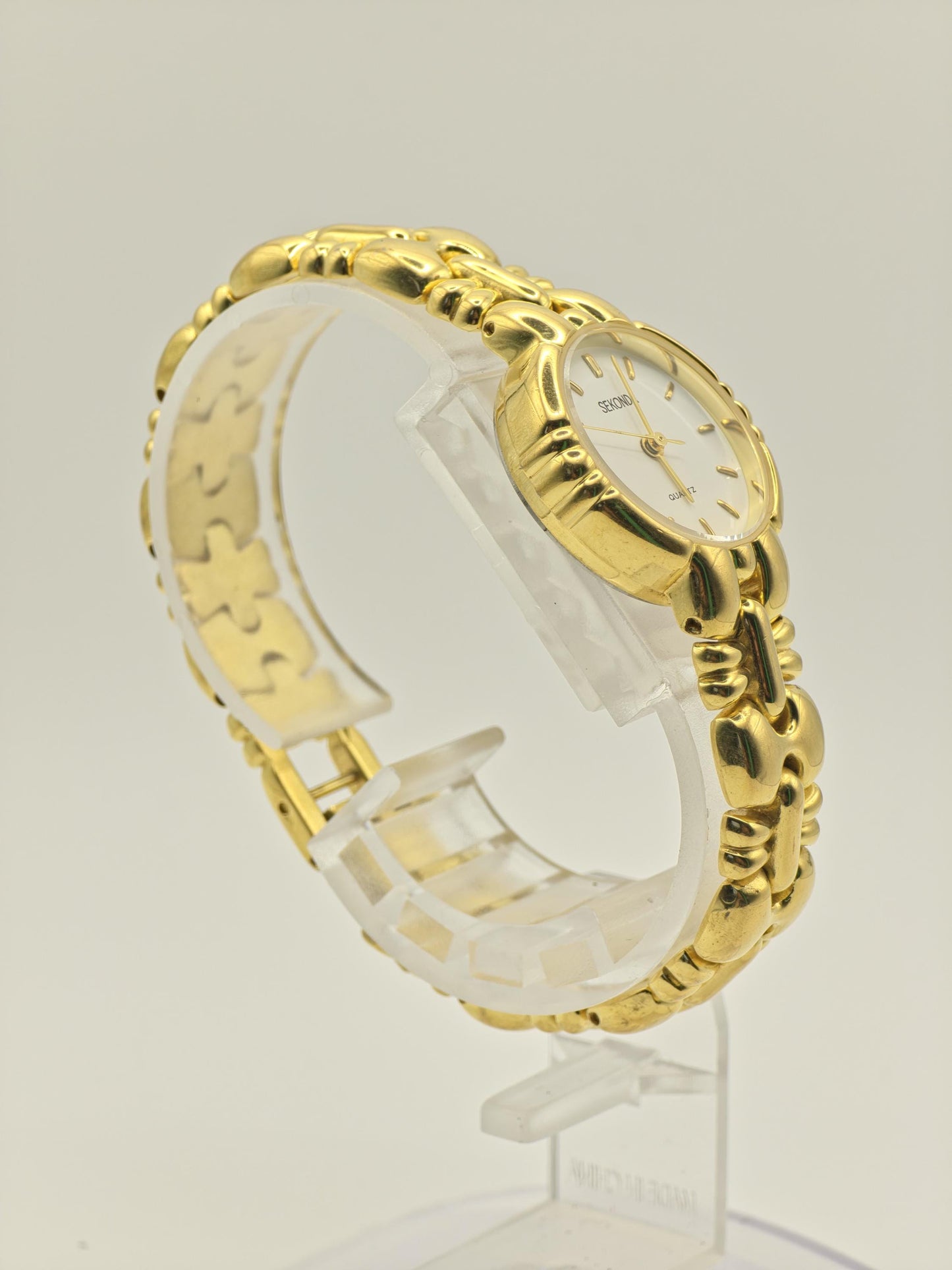 Vintage Sekonda Women's Quartz Gold Tone Bracelet Watch Classic Dress Style - 356