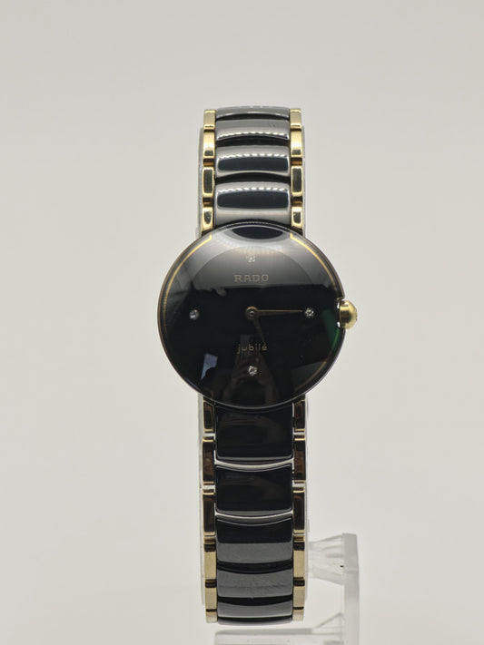 Vintage Rado Jubile Women's Black Dial Ceramic Quartz Dress Watch Swiss Made - 425