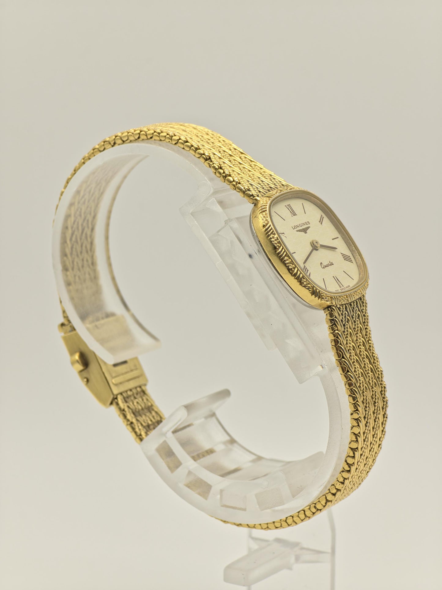 Vintage Longines Women's Gold Tone Quartz Cushion Dress Watch Swiss Made - 427