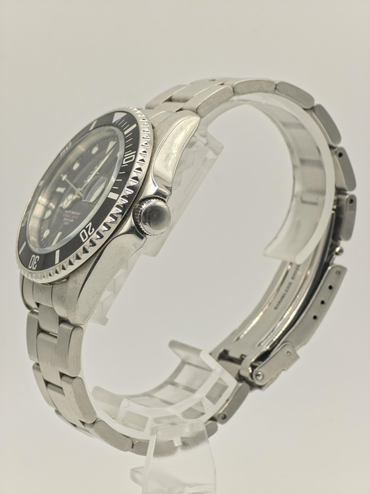 Vintage Elgin International Deep Sea 200M Automatic Men's Diver Watch Black Dial - 428
