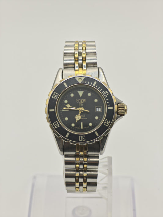 Vintage TAG Heuer 1000 Professional Women's Quartz Diver Watch Black Dial - 430