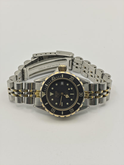 Vintage TAG Heuer 1000 Professional Women's Quartz Diver Watch Black Dial - 430