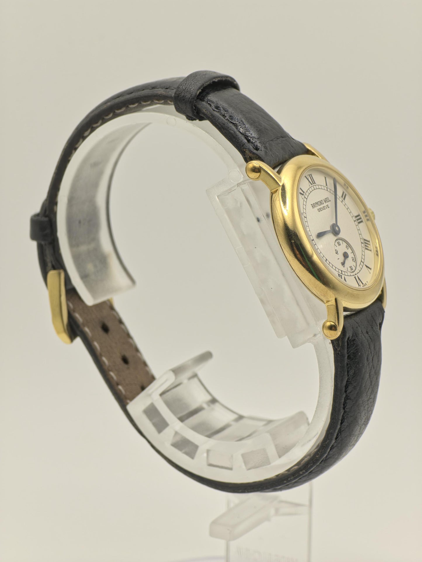 Vintage Raymond Weil Genève Unisex Small Seconds Quartz Gold Tone Dress Watch Swiss Made - 434